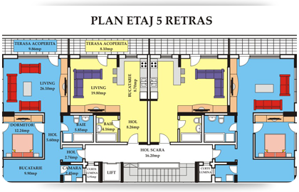 Plan Etaj 5 Retras Block Dreptatii